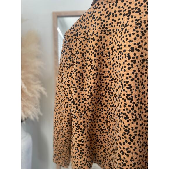 B1G2 FREE 🍁 Isaac Mizrahi Jacquard Dot Jacket Size Medium Lightweight Fall Zip - Picture 7 of 9